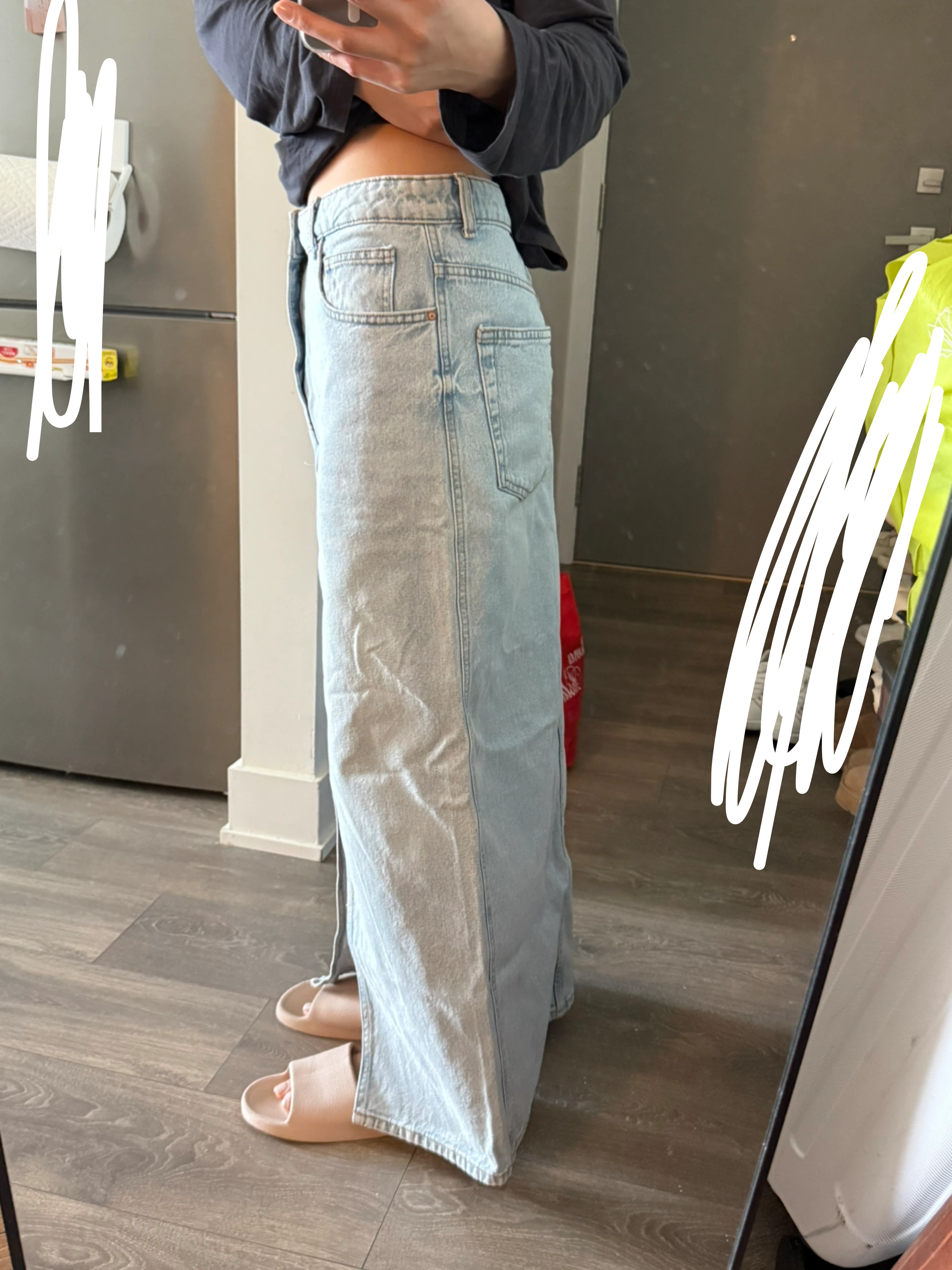 MNG Light Wash Denim Maxi Skirt - photo 2