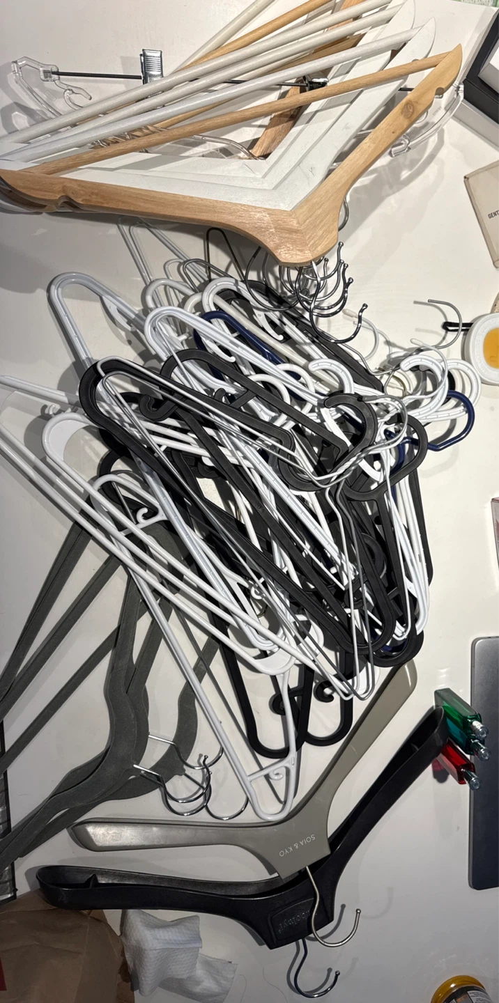 Mixed Lot of Assorted Clothes Hangers