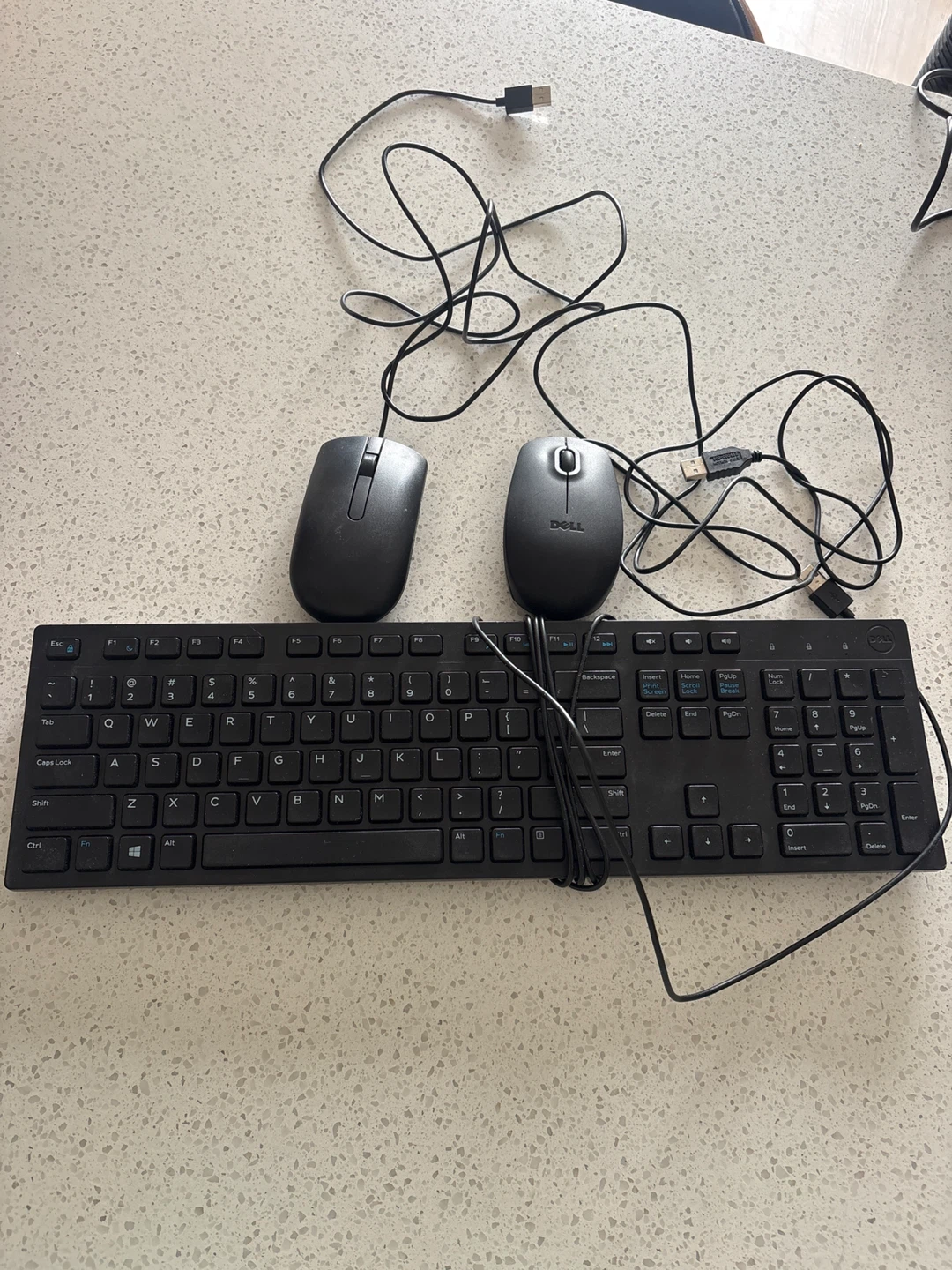 Dell Keyboard and 2 Dell Mouse