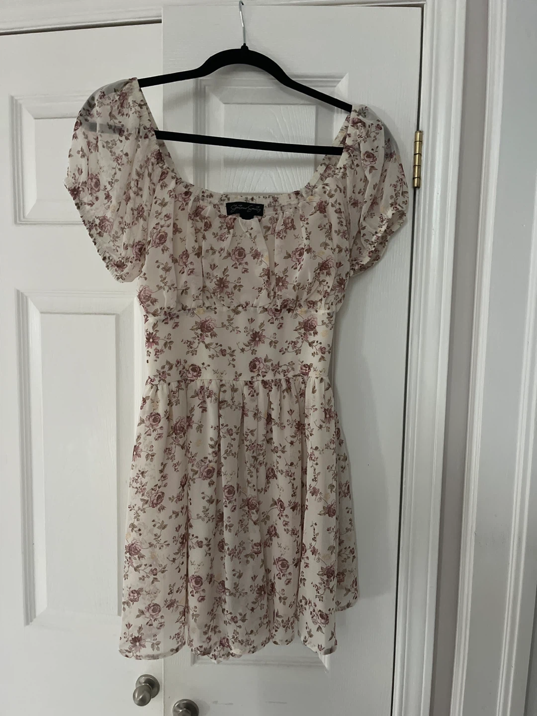 Women's Floral Smocked Puff Sleeve Dress