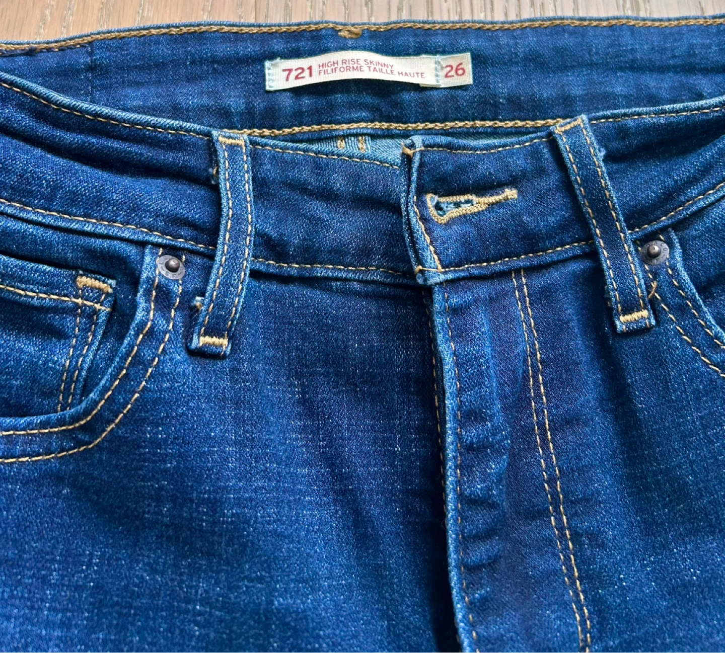 Levi's 721 High Rise Skinny Jeans Size 26 - photo 2