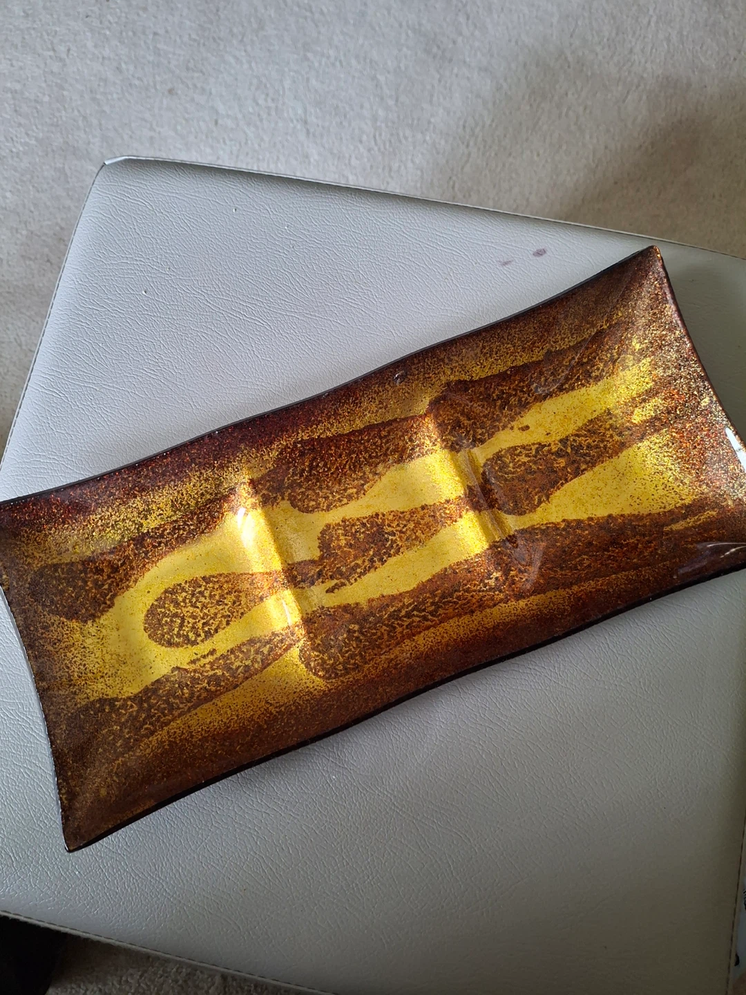 Decorative sectioned glass dish