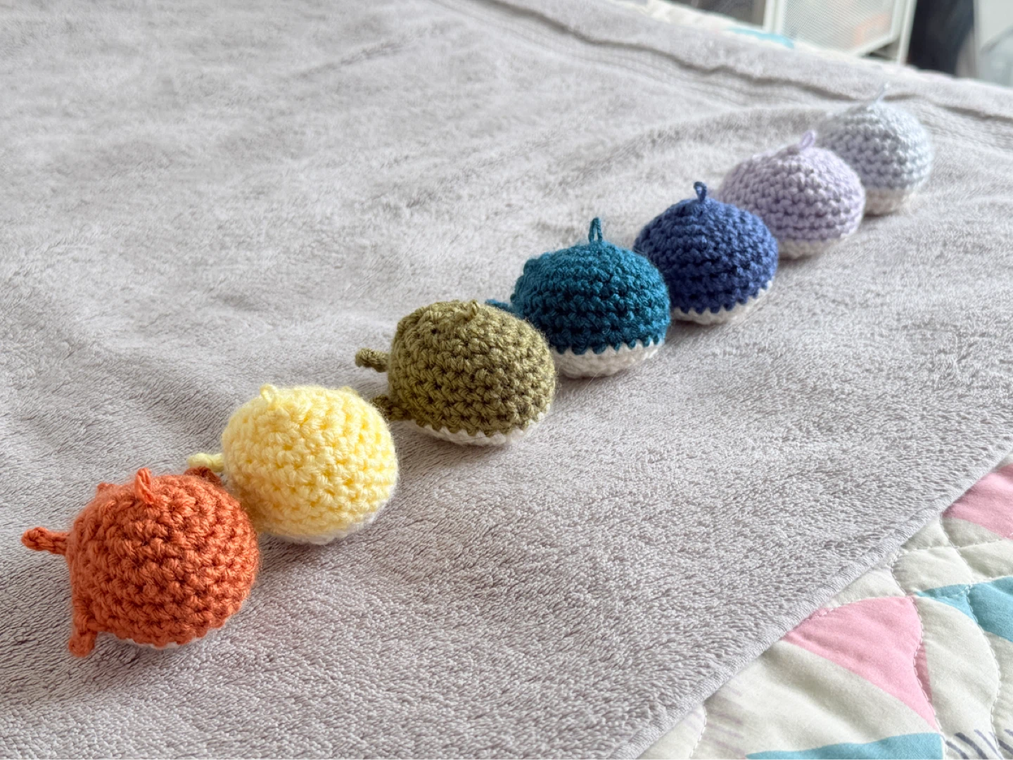 Handmade crochet -whale key chain