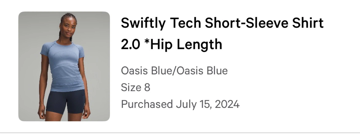 Lululemon Swiftly Tech Short Sleeve Shirt 2.0 - Size 8 - photo 2