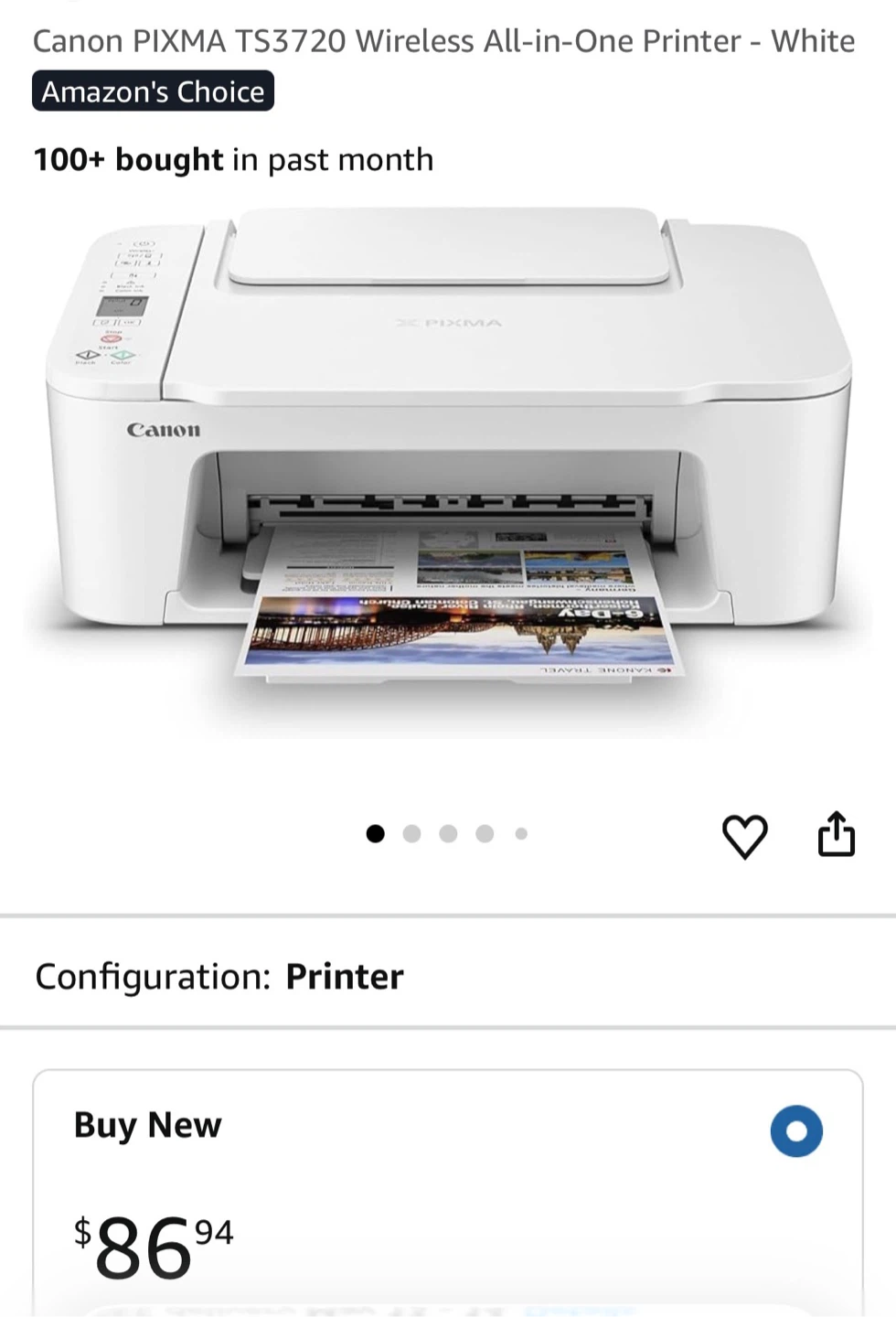 Canon PIXMA TS3720 Wireless All-in-One Printer - photo 5