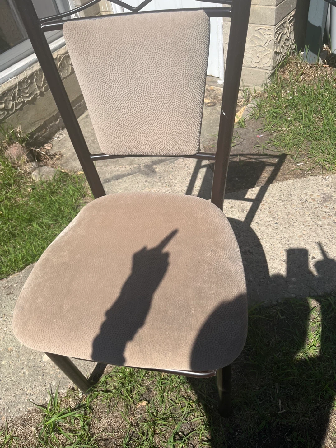Set of 4 Tan Upholstered Dining Chairs - photo 3