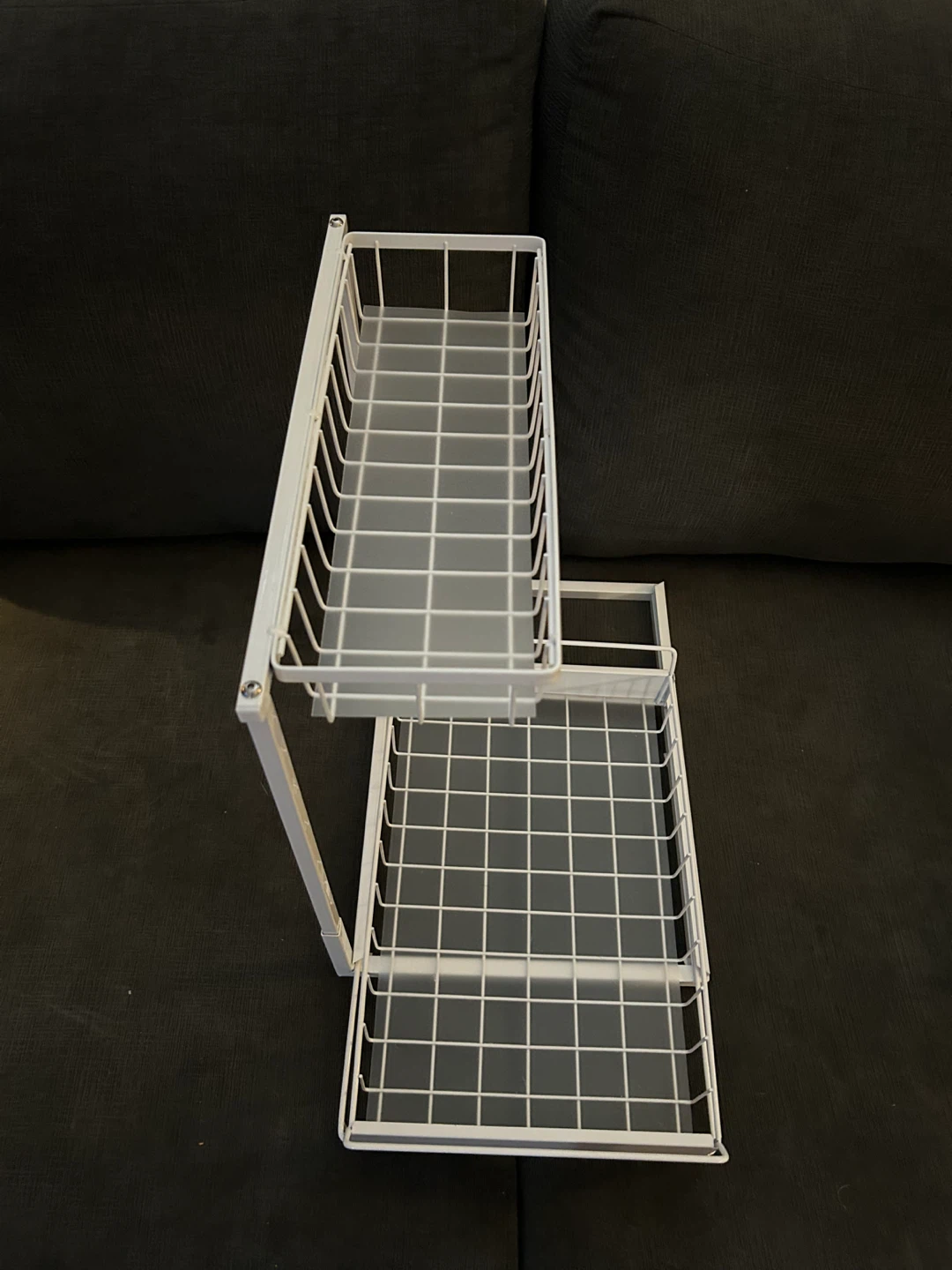 2-Tier White Wire Shelf Organizer - photo 4