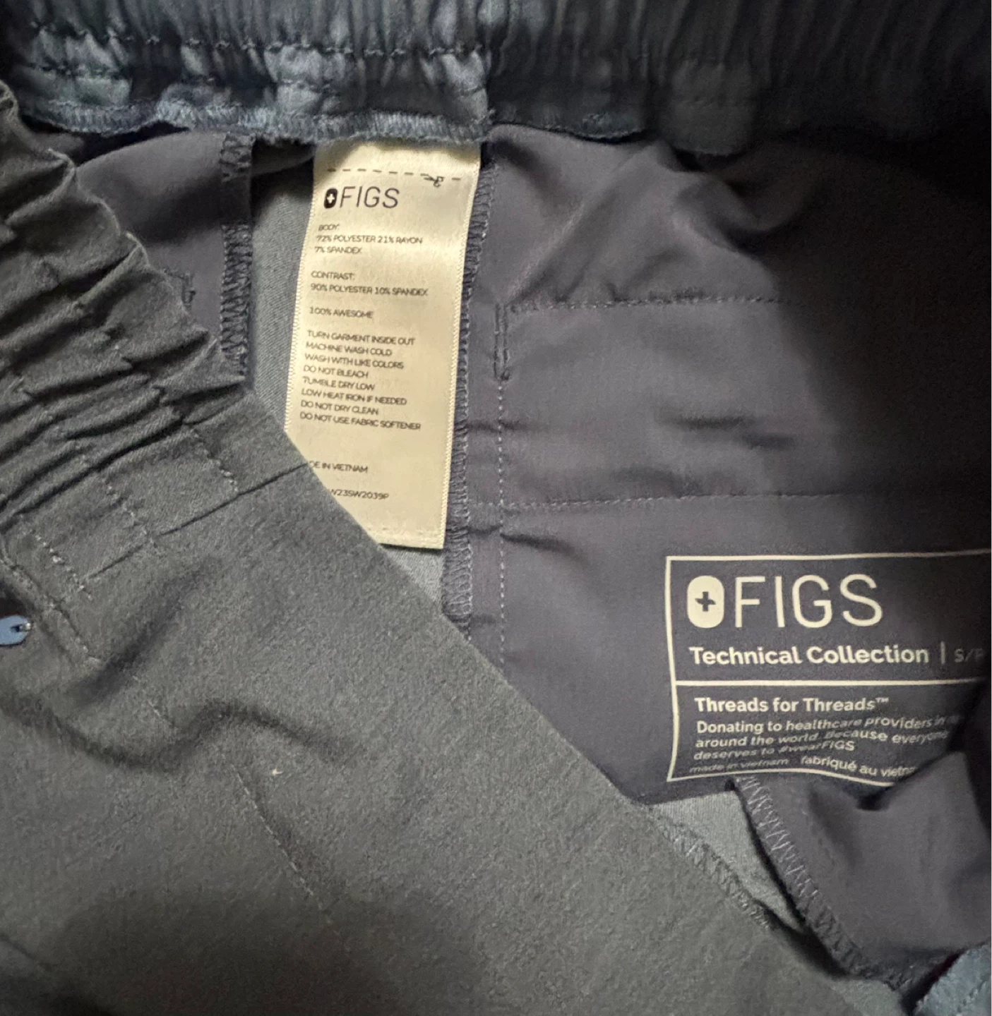 FIGS Scrub Pants Small/Regular Charcoal Grey - photo 3