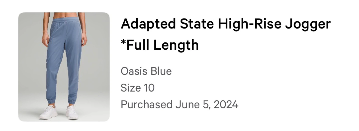 Lululemon Adapted State High-Rise Jogger Oasis Blue Size 10 - photo 4