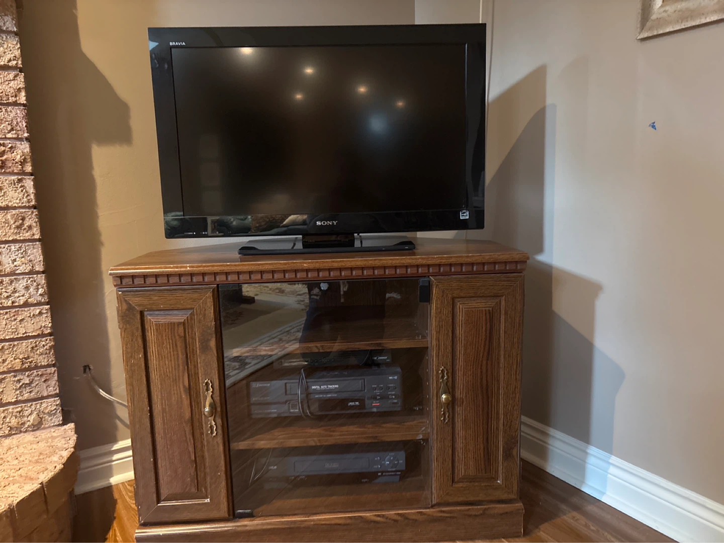 Sony BRAVIA TV and Wooden Entertainment Unit