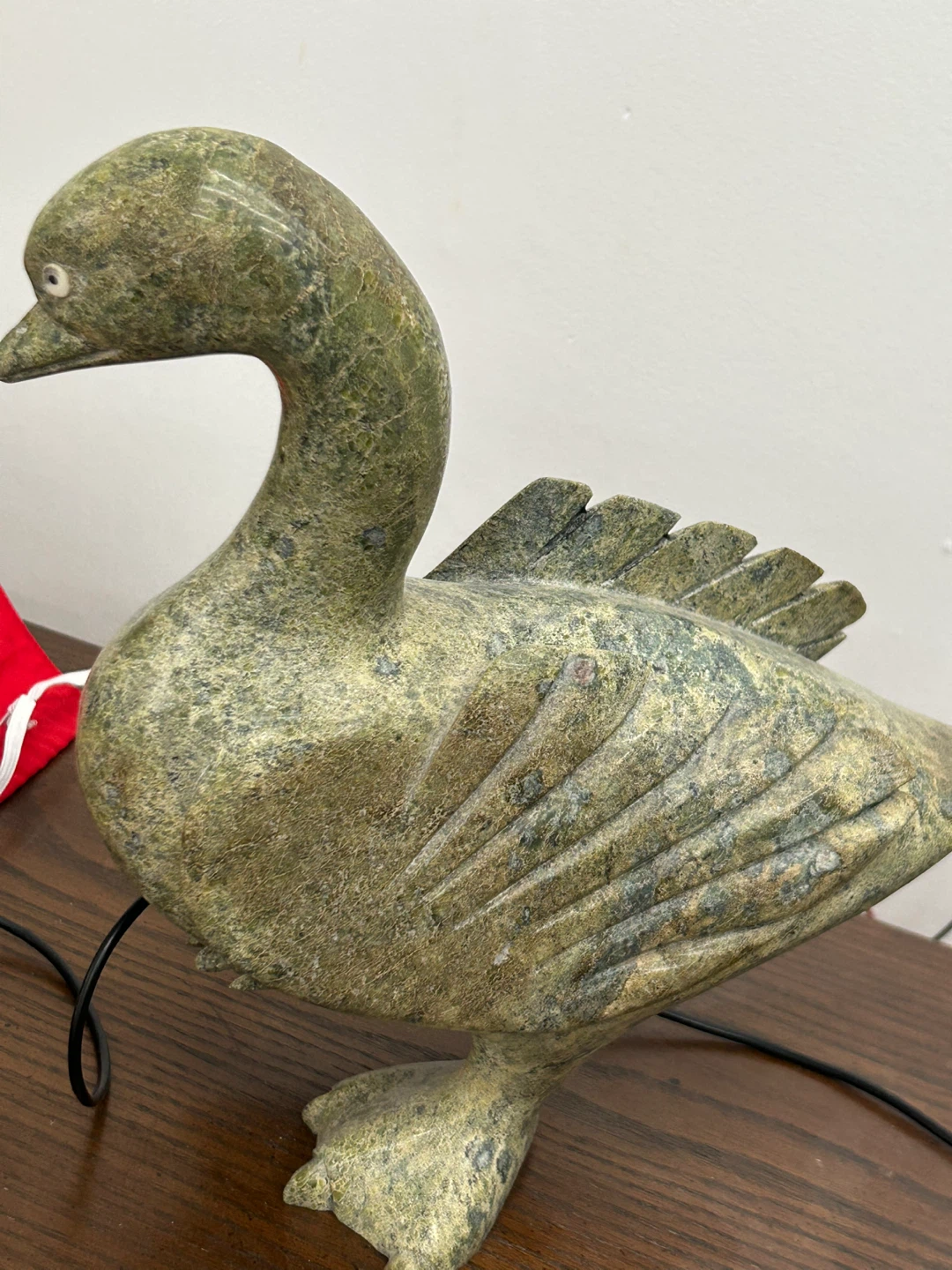 Marble goose sculpture