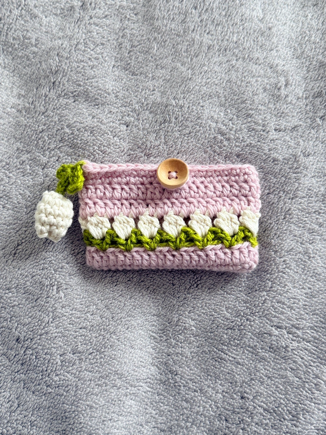 Handmade crochet -Tulip card holder - photo 3
