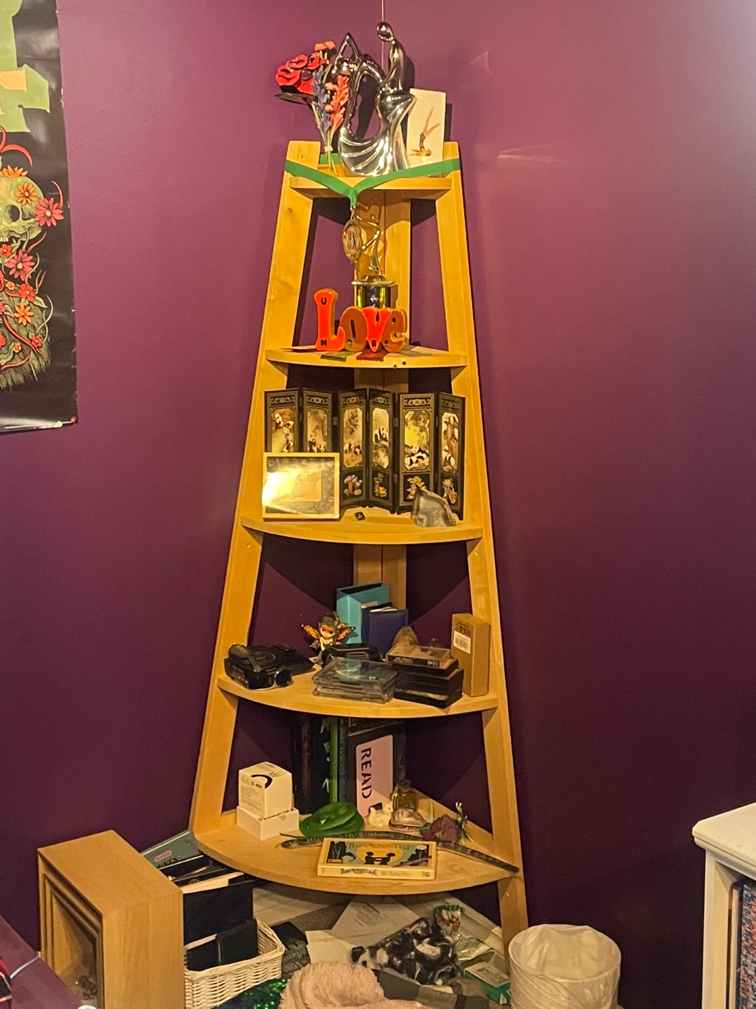 Wooden Corner Shelf