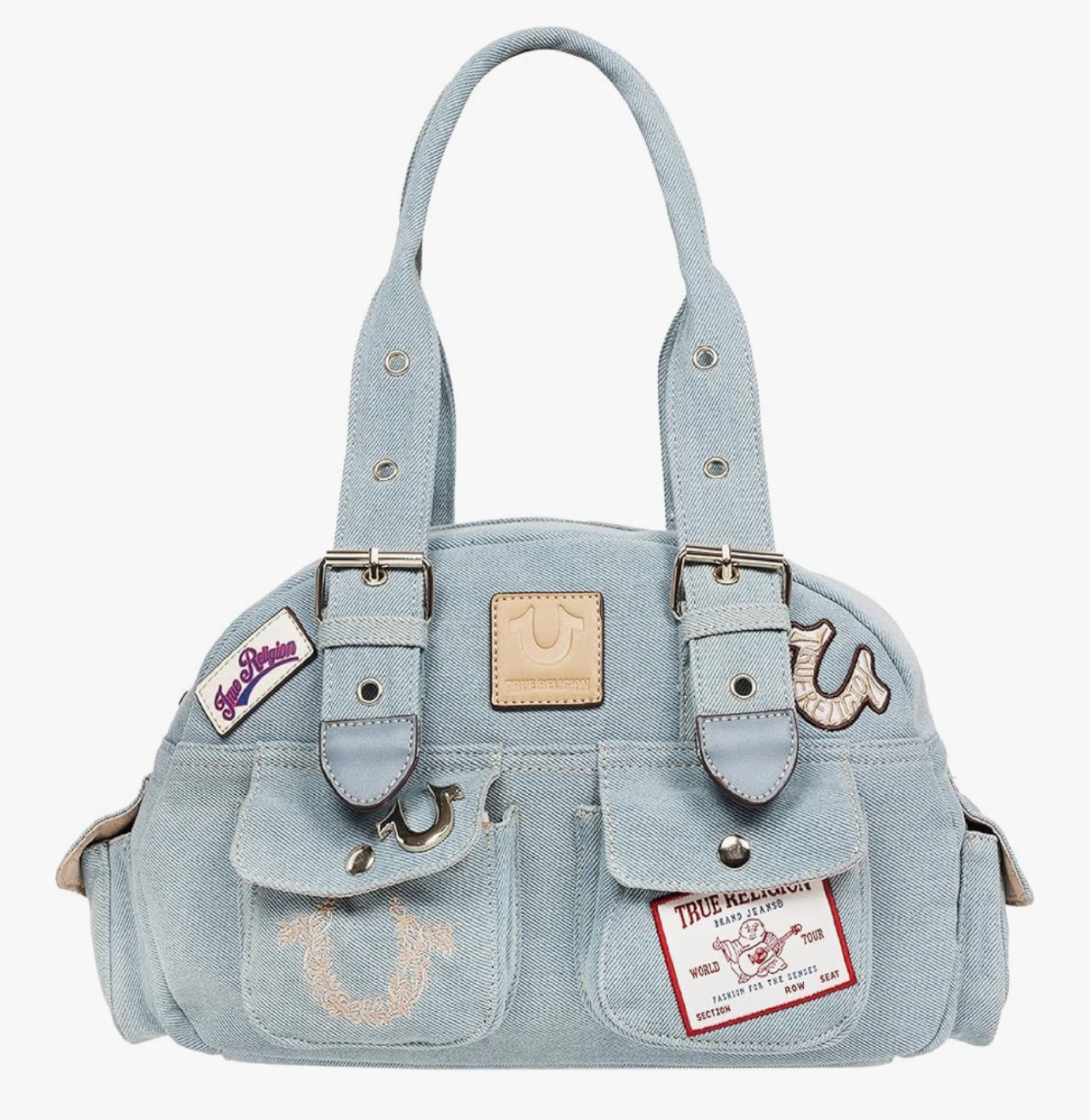 True Religion Denim Handbag with Patches