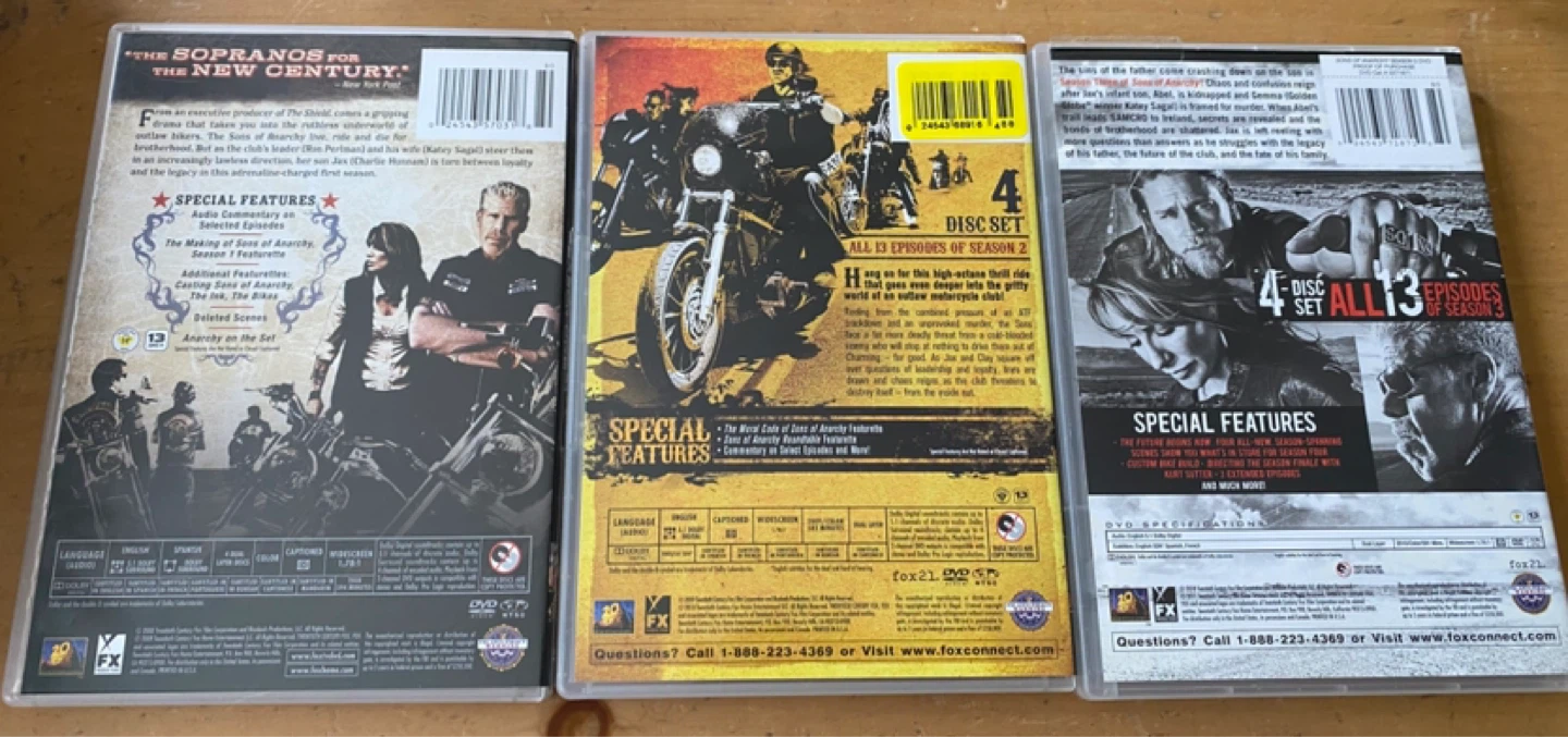 Sons of Anarchy Seasons 1-3 DVD Box Set - photo 2