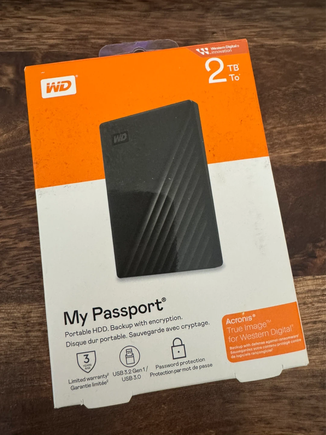 WD My passport 2TB open box