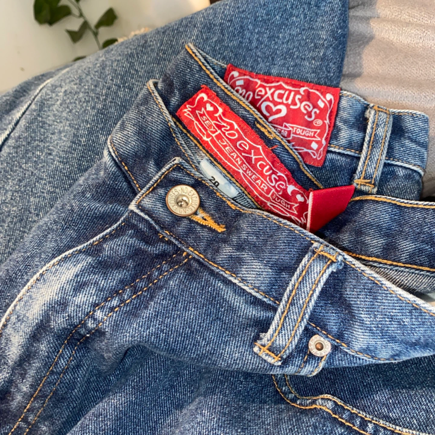 No Excuses Flare Leg Jeans Vintage Y2K