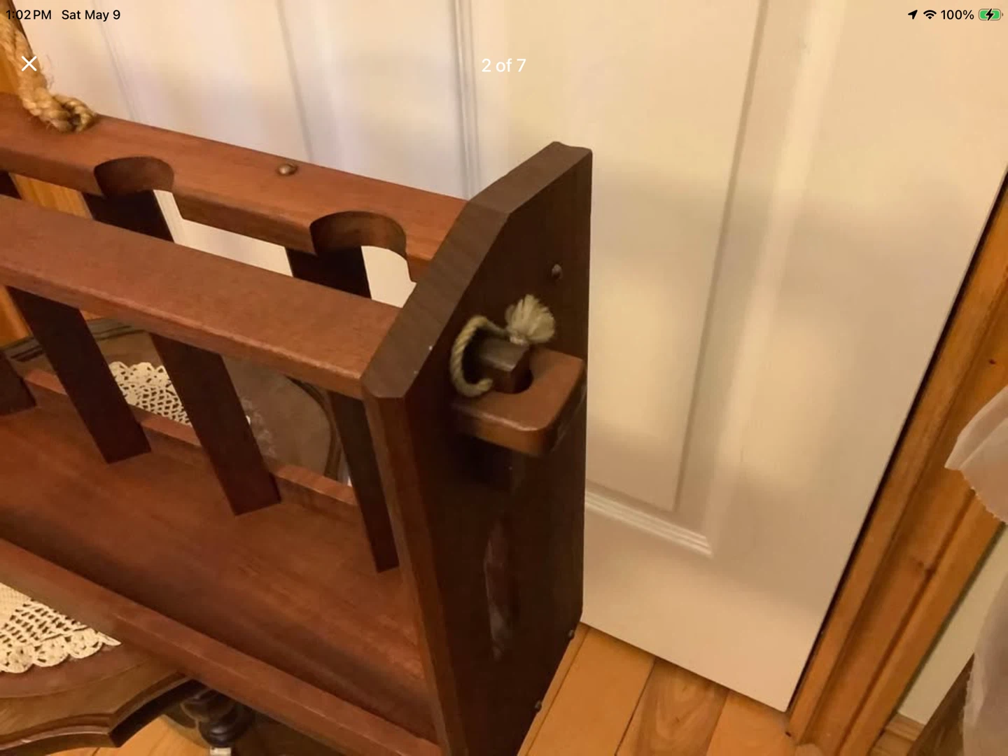 Unique Vtg Teak Wood Wine Storage/Carrier Rack 🐞 - photo 2