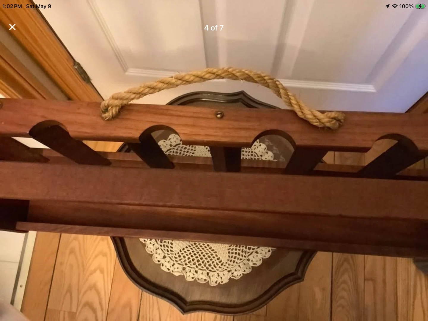 Unique Vtg Teak Wood Wine Storage/Carrier Rack 🐞 - photo 4