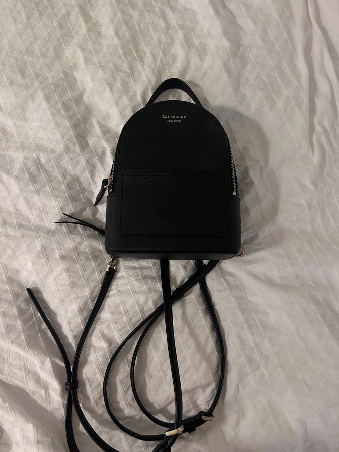 Kate Spade Black Leather Backpack