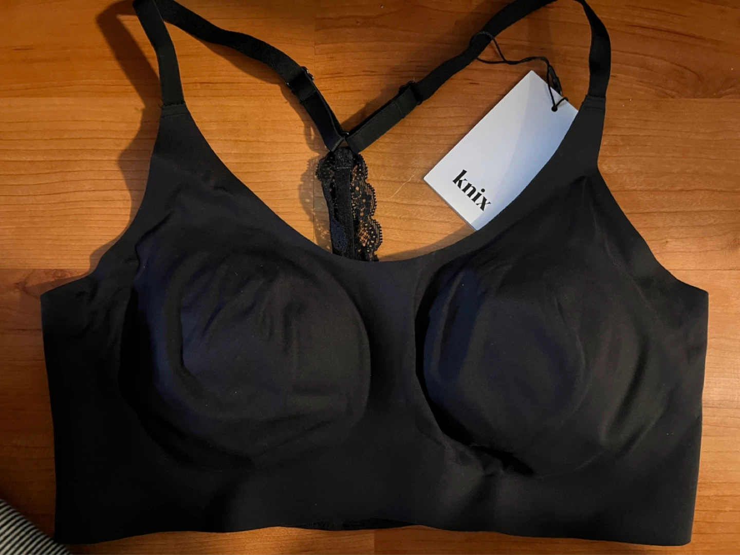 Knix Black Lace Detail Sports Bra