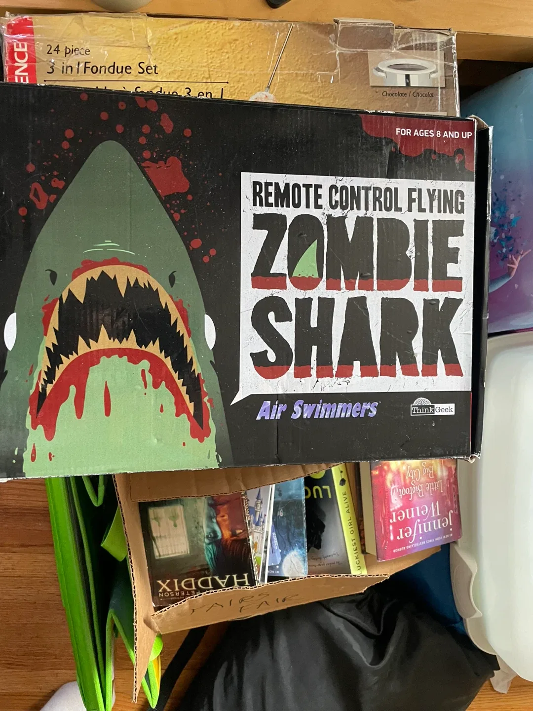 ThinkGeek Remote Control Flying Zombie Shark Air Swimmers