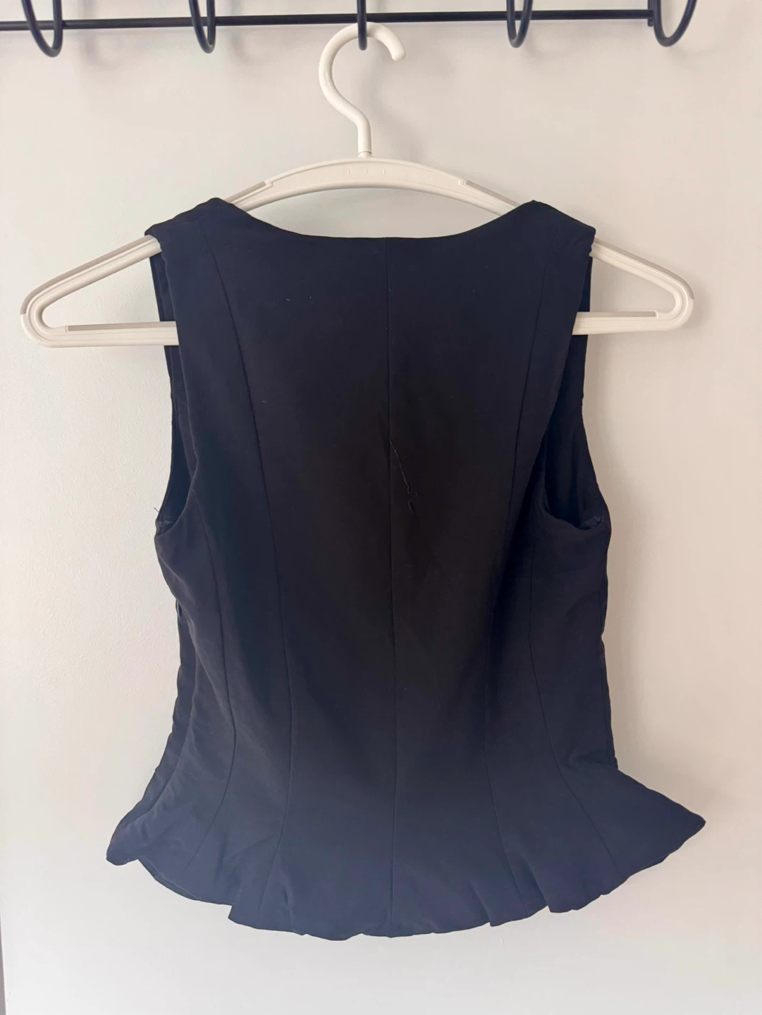 Stradivarius Black Sleeveless Peplum Top - photo 2