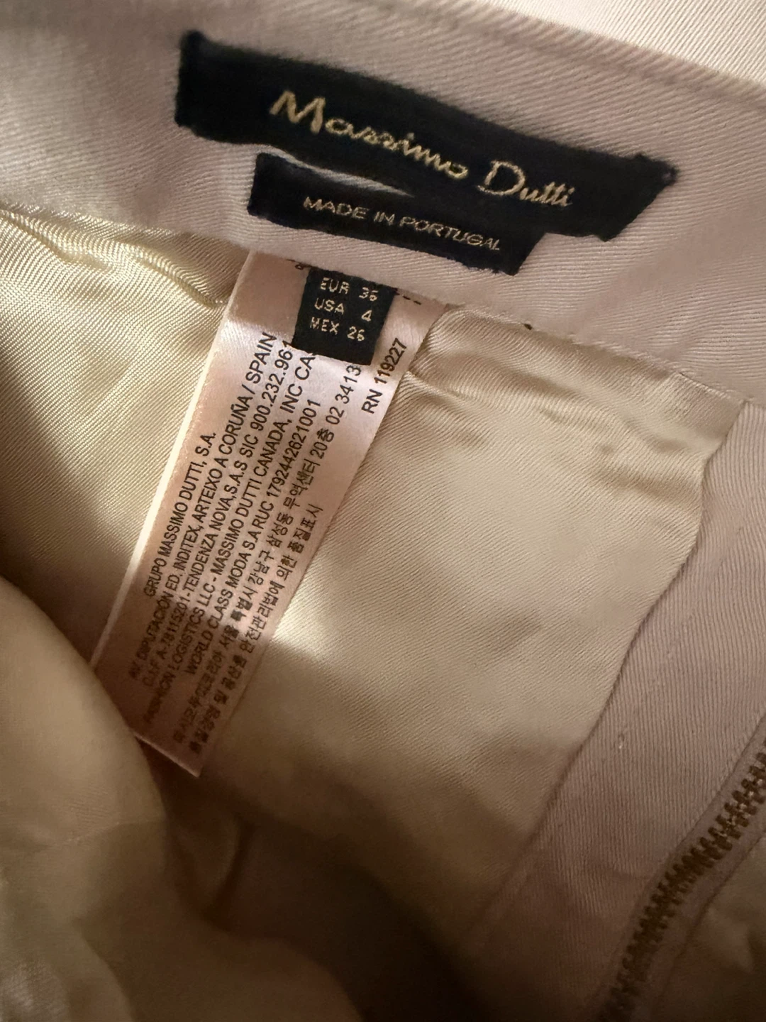 Size 4 Massimo Dutti Beige A-line Midi Skirt - photo 3