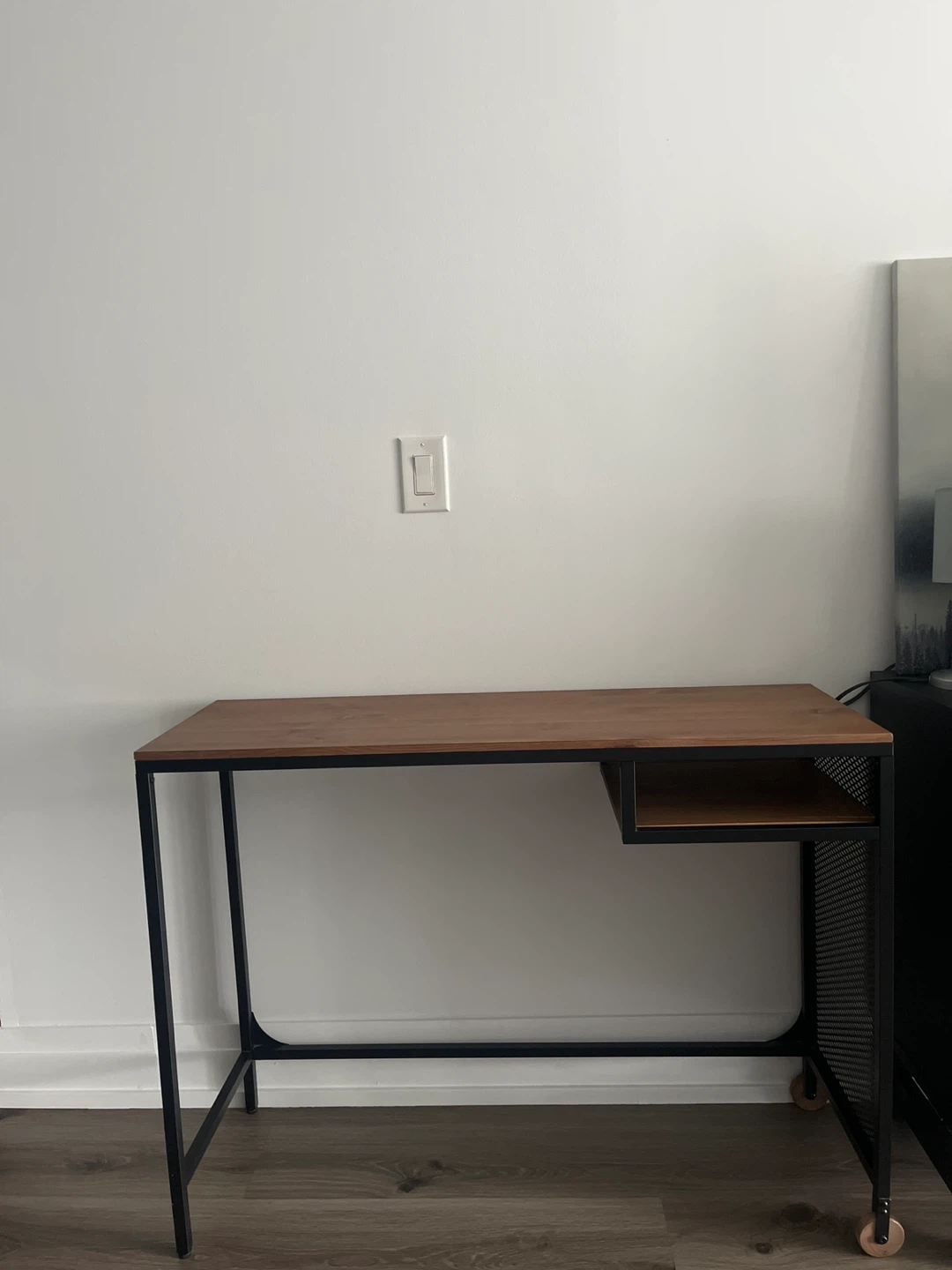 Wood and Metal Desk with Shelf