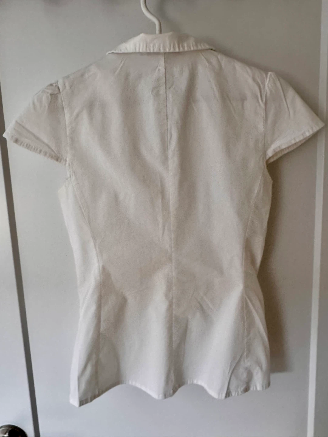 White Brandy Melville Short Sleeve Button-Up Shirt - photo 2