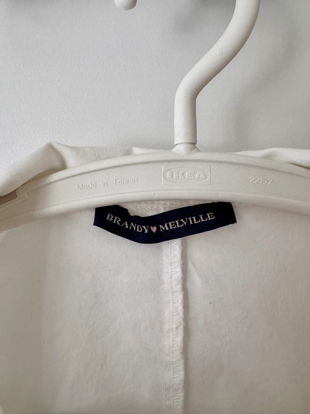 White Brandy Melville Short Sleeve Button-Up Shirt - photo 3