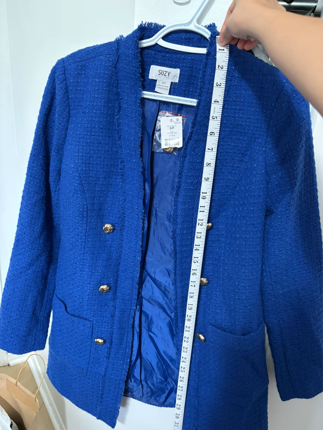 Suzy Blue Tweed Blazer - Size S/P - photo 2