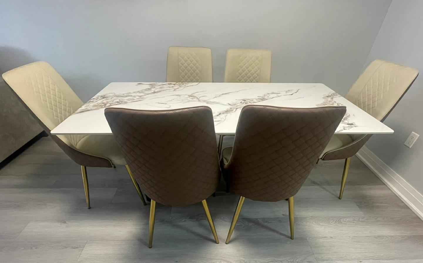 Marble Dining Table Set with 6 Chairs - photo 3
