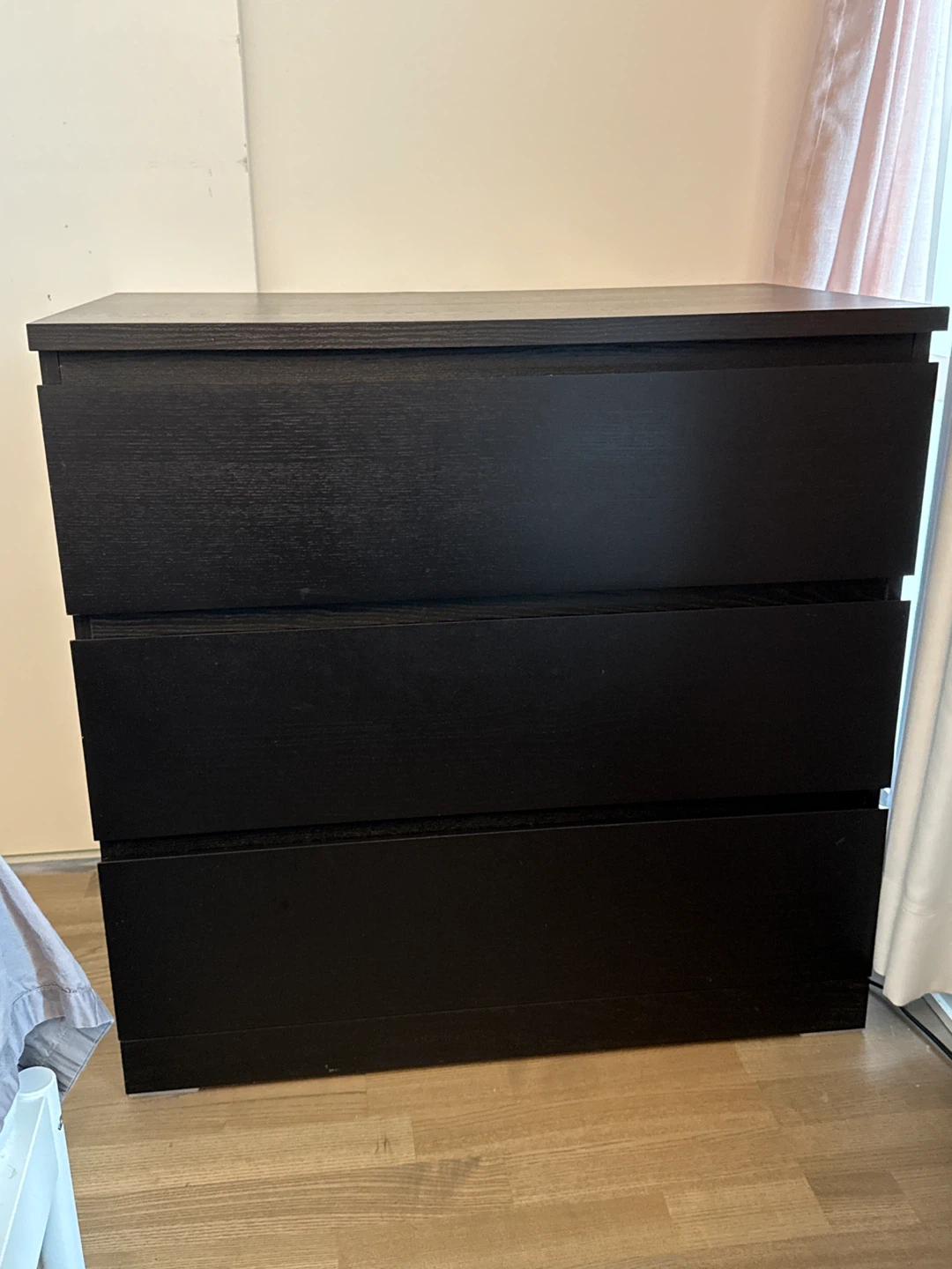IKEA STORKLINTA 3-drawer chest, dark brown/oak effect - photo 5