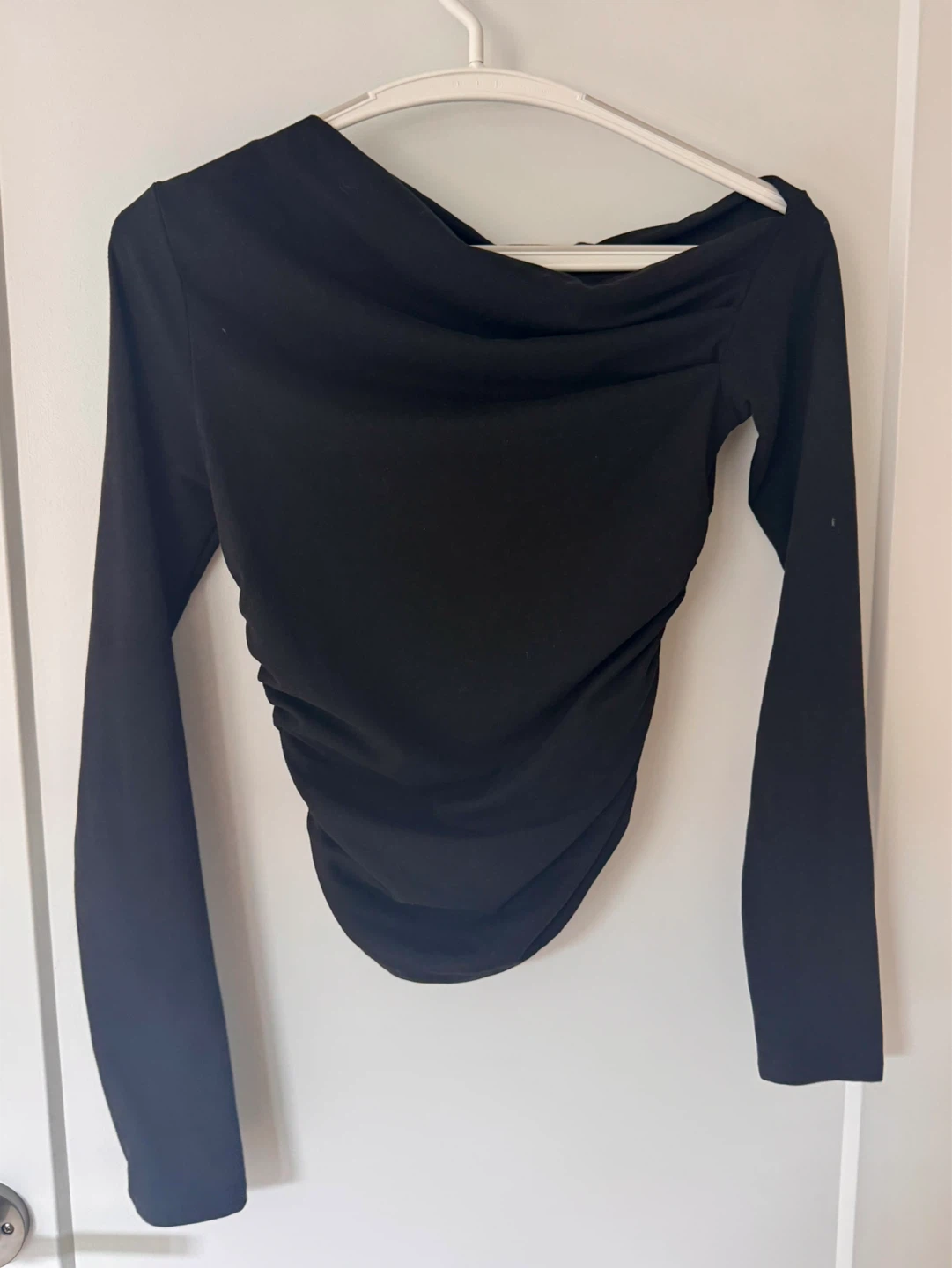 Black Ruched Long Sleeve Top - photo 2