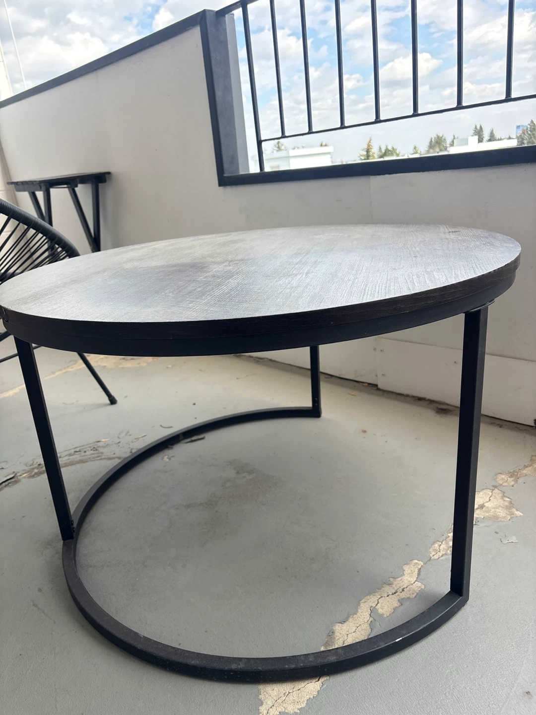 Bouclair Round Wood-Look Coffee Table