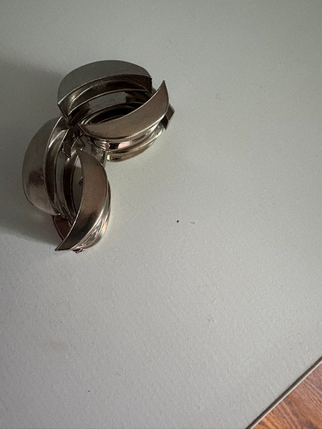 Silver-tone chunky link bracelet
