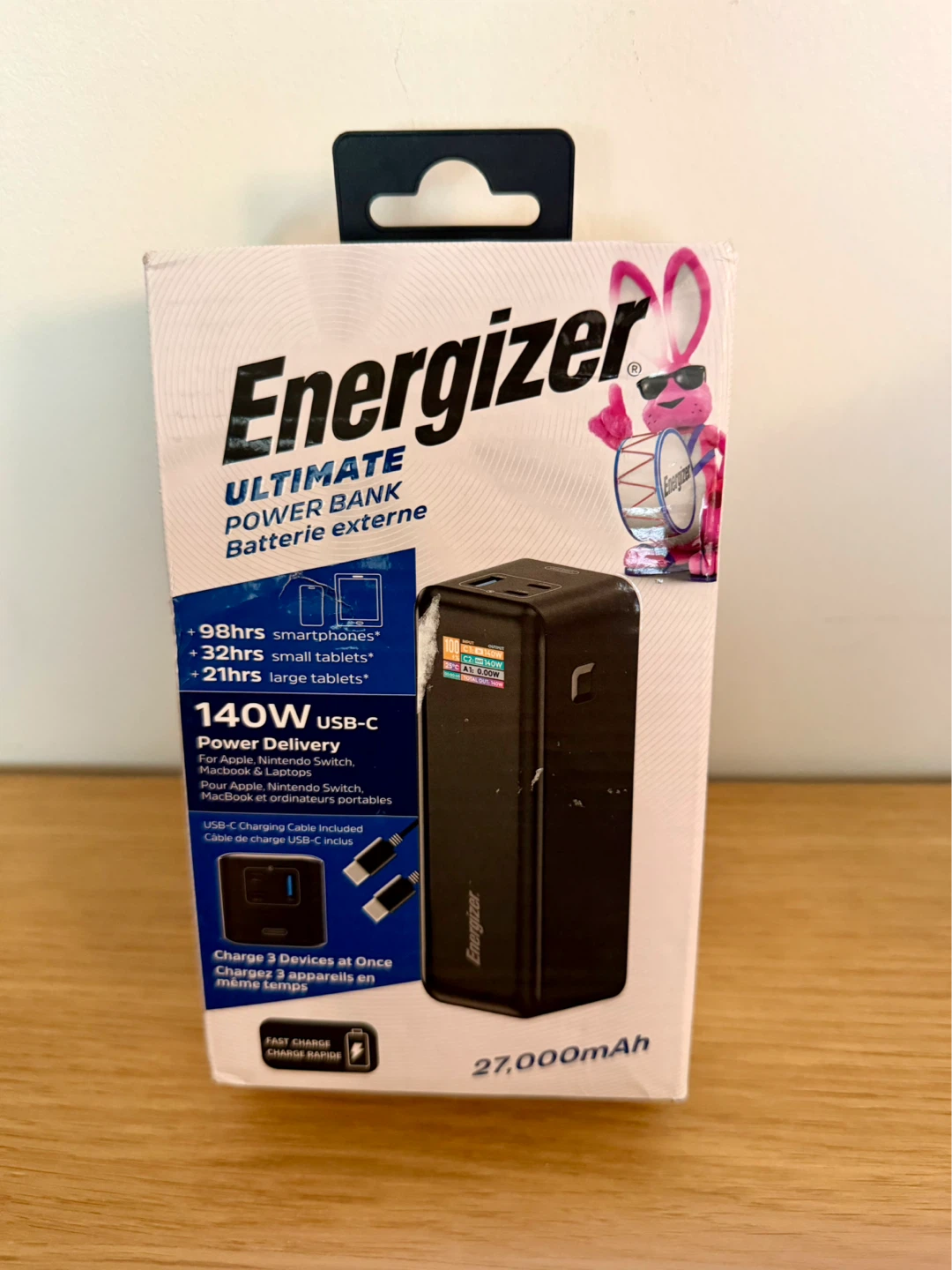 Energizer Ultimate Power Bank 27,000mAh 140W