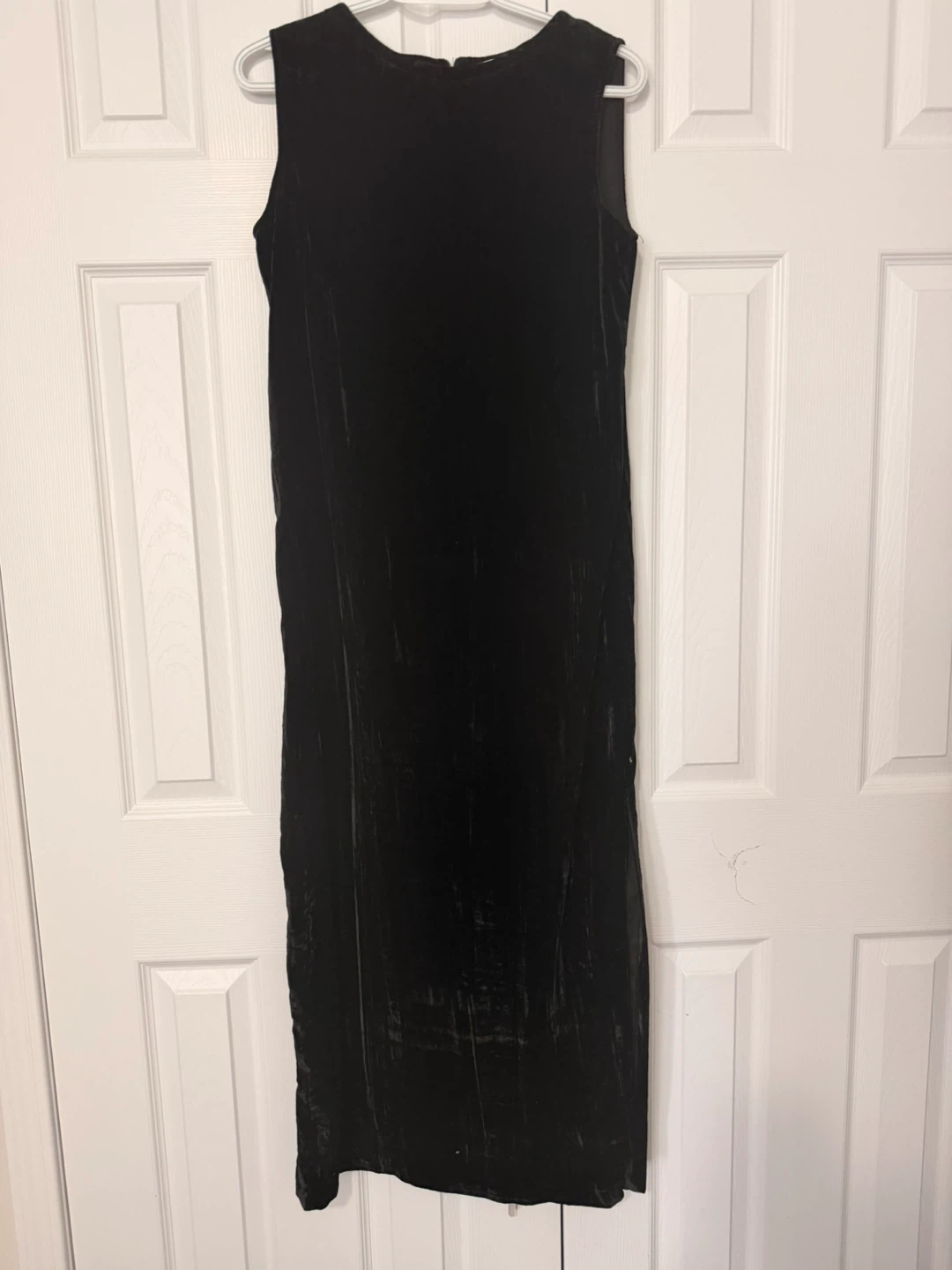 ZARA Black Velvet Sleeveless Dress Size M