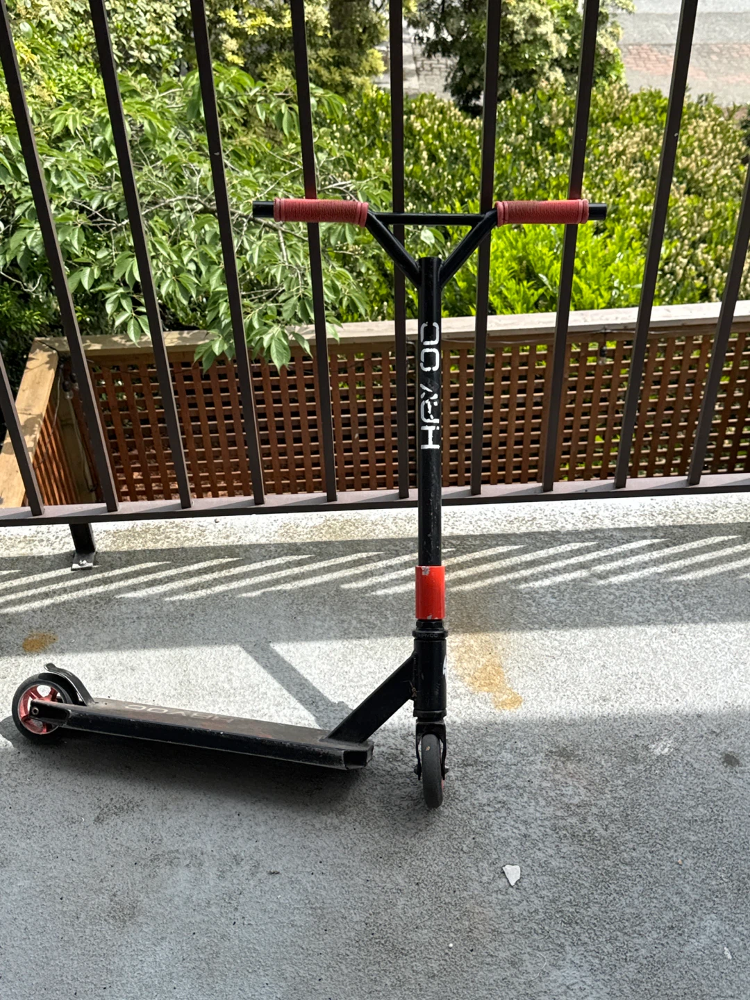 Crisp Black and Red Scooter