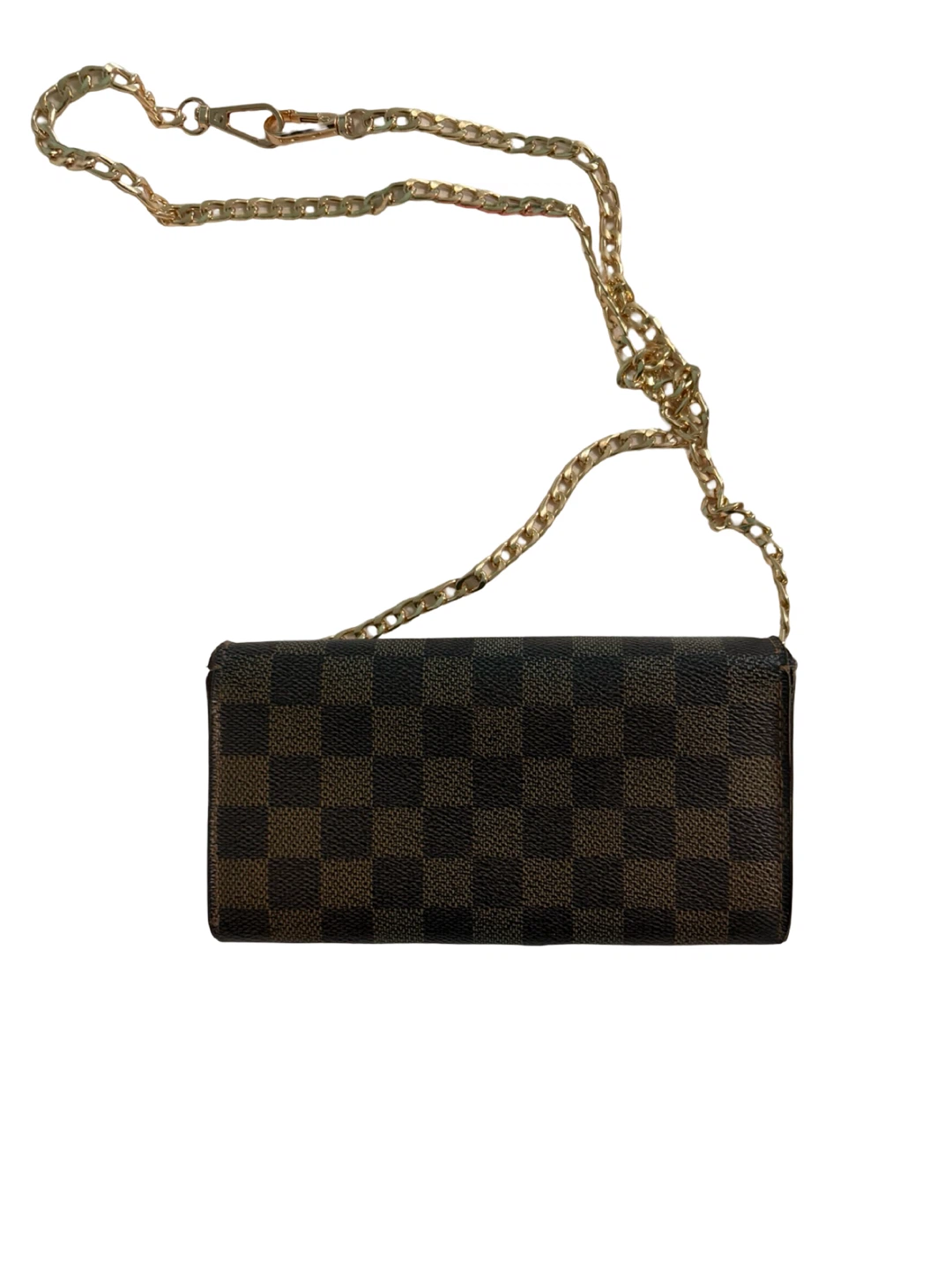 Louis Vuitton Damier Ebene Canvas Wallet with Chain - photo 3