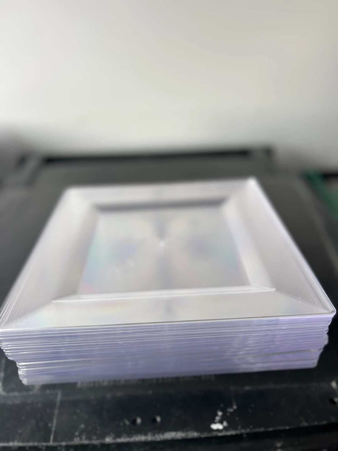 Pack of Square Clear Plastic Plates 38pcs - photo 2