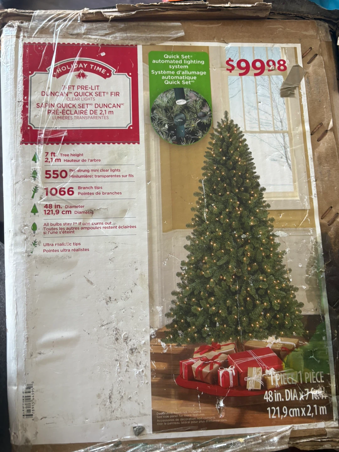 Holiday Time Duncan Quick Set Fir Christmas Tree - 7 ft - photo 2