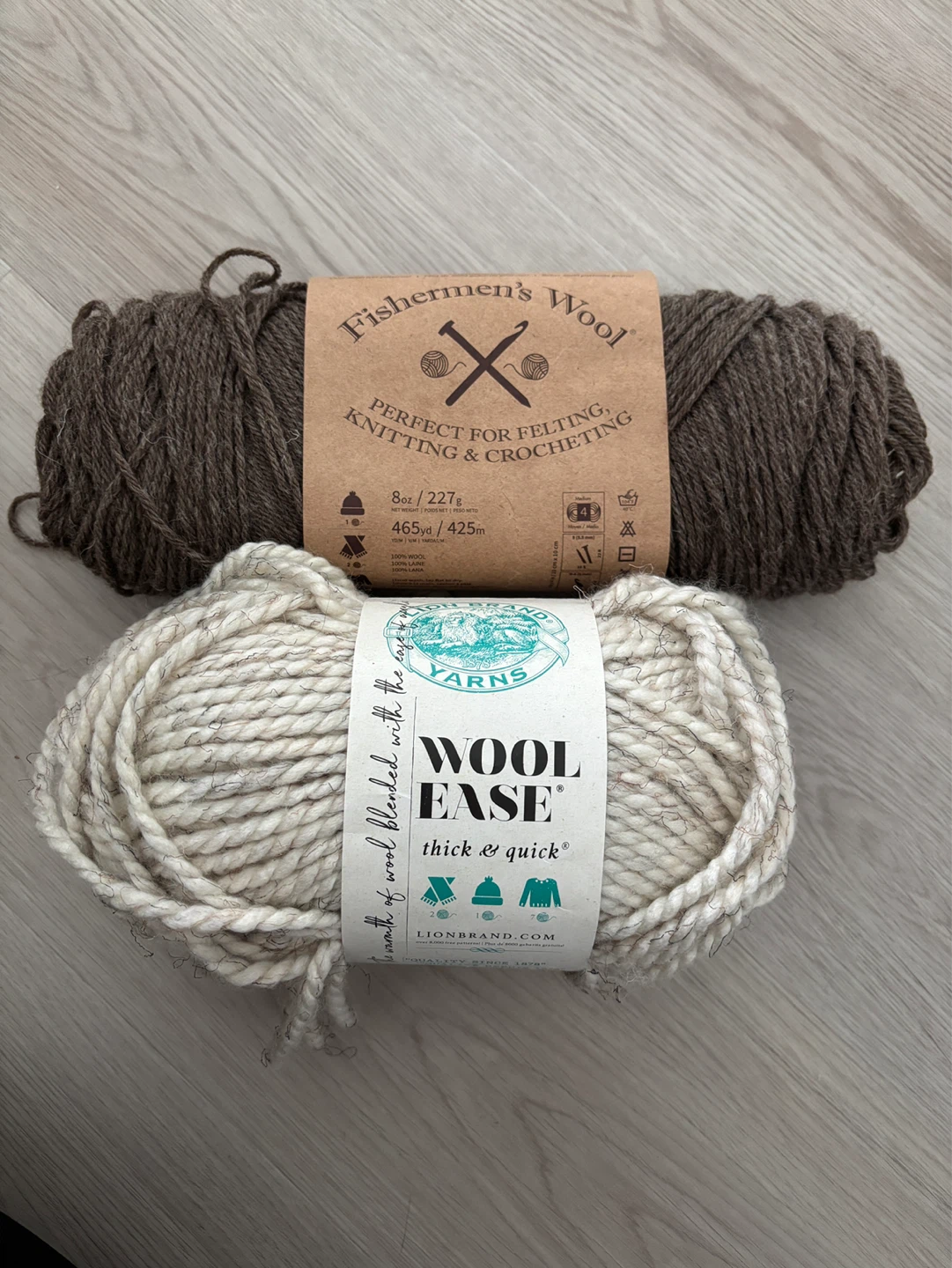 Lion Brand Yarn - Fishermen's Wool & Wool Ease