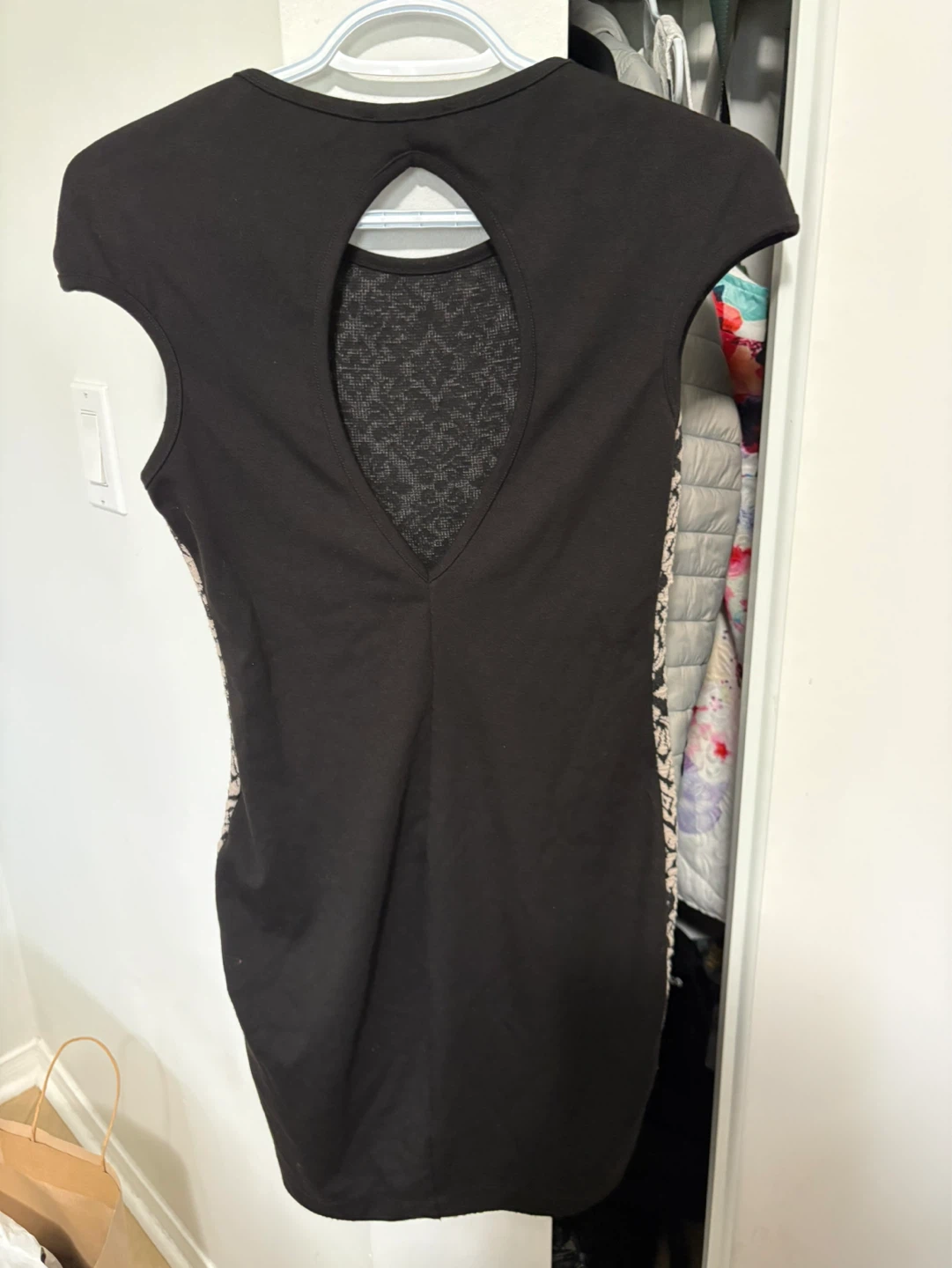 Waza Italia Black & Beige Patterned Dress - photo 2