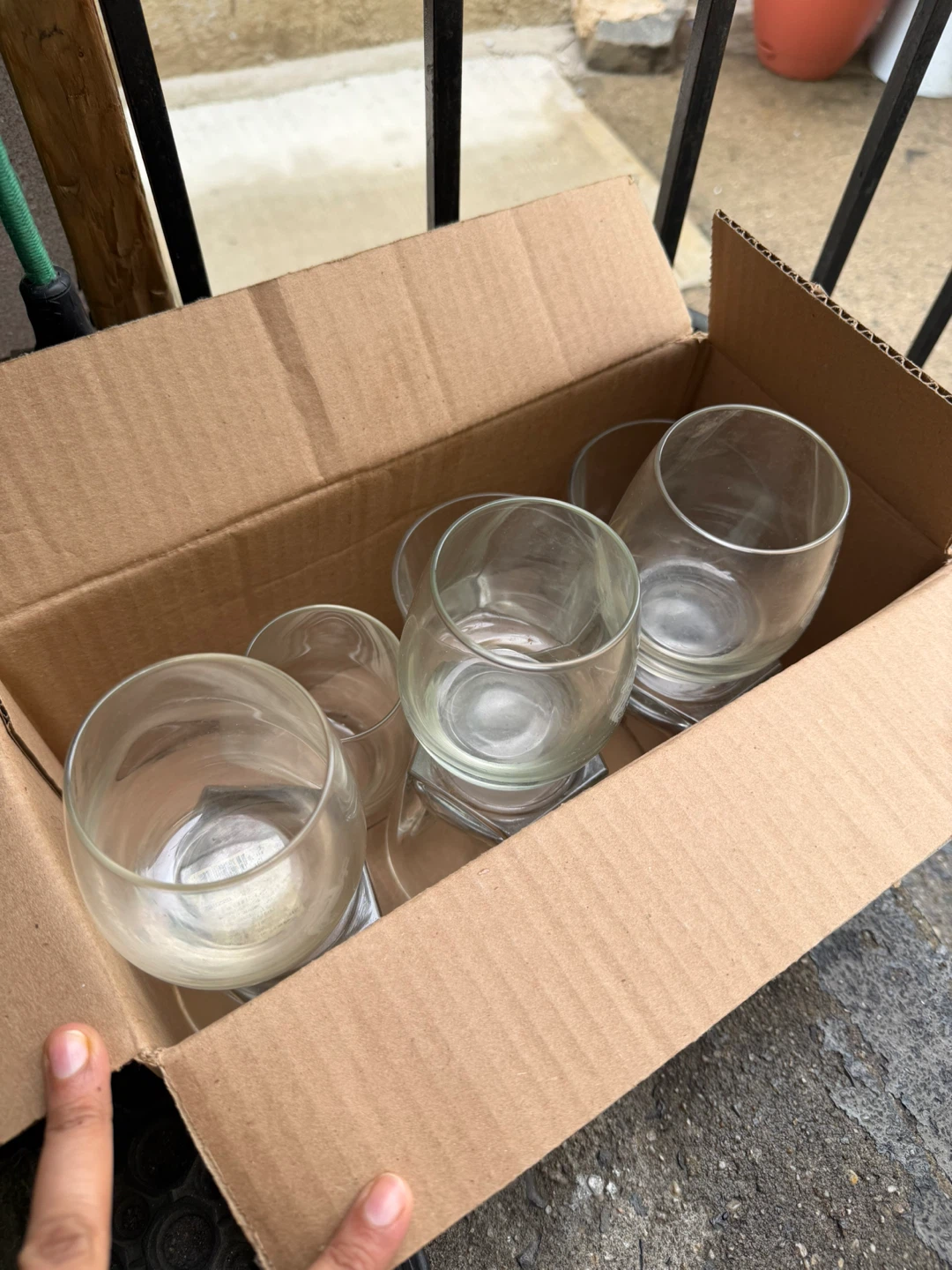 Set of 5 Stemless Wine Glasses with Etched Design - photo 2