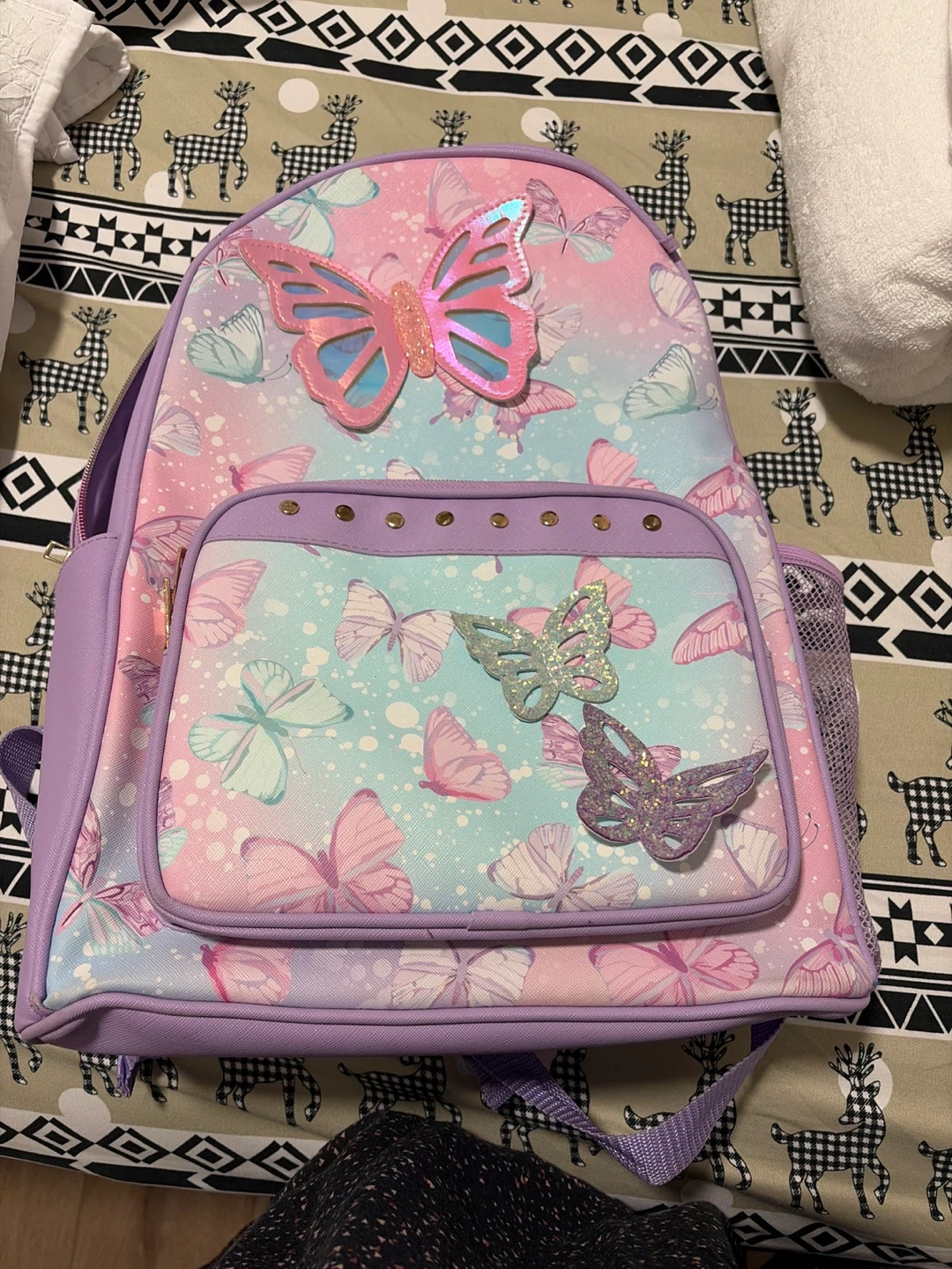 Purple Butterfly Backpack