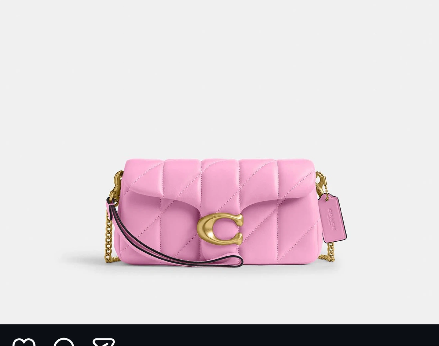 Tabby Coach Pink Puffer Shoulder Bag