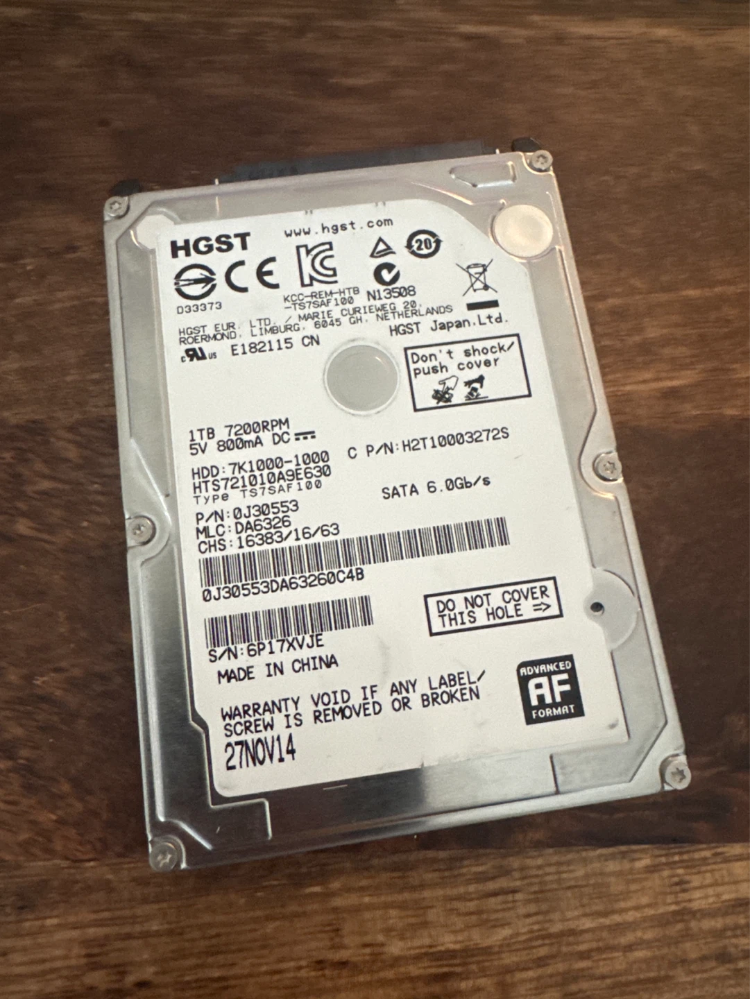 HGST 1TB used