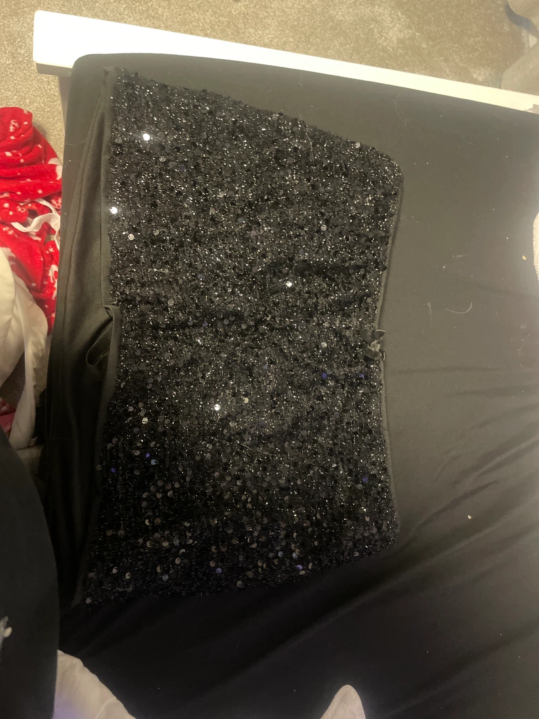 SHEIN sparkly Black Mini Skirt